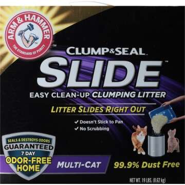 Arm & Hammer Slide Multi-Cat Easy Clean-Up Litter - 19 lb, Guaranteed Odor Control