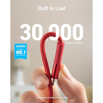 Anker Powerline+ II MFi Lightning Cable - 10ft Red