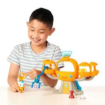 Octopod Playset | 6 Pieces Including Deep Sea Captain Barnacles & Net Launcher