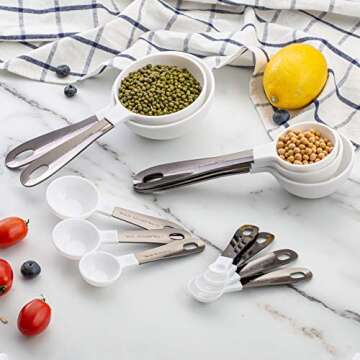 Vibrant 12 PC Measuring Set with Gunmetal Handles