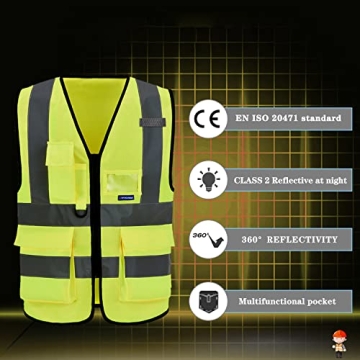 A-SAFETY High Visibility Reflective Safety Vest for All Activities