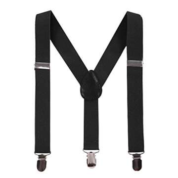 Baby Boys Cake Smash Outfit First Birthday Bloomers Bowtie Suspenders Clothes set (Black)