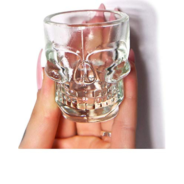 Circleware Skull Face Whiskey Shot Glasses Set of 6