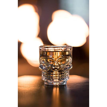 Circleware Skull Face Whiskey Shot Glasses Set of 6