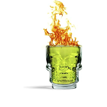 Circleware Skull Face Whiskey Shot Glasses Set of 6