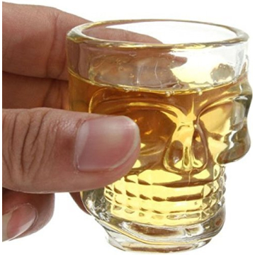 Circleware Skull Face Whiskey Shot Glasses Set of 6