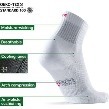 DANISH ENDURANCE Running Socks for Long Distances