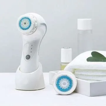 Compatible Replacement Facial Cleansing Brush, Skin Brightening, Deep Pore Face Brush Head Replacement as Facial Cleaning Tool for Clogged and Enlarged Pores(4-Pack)