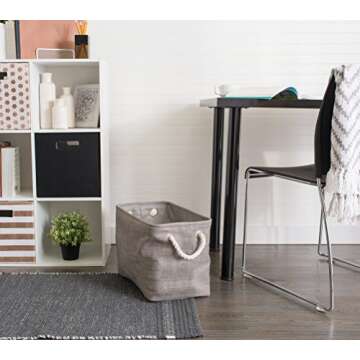 DII Collapsible Polyester Storage Bin with Handles