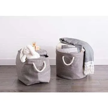 DII Collapsible Polyester Storage Bin with Handles