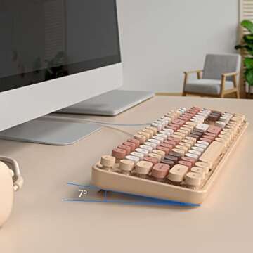 Dilter Wired Typewriter Keyboard - USB Plug and Play