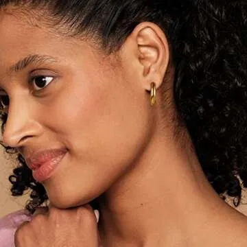 Stylish 8YEARS Chunky Gold Hoop Earrings for Women