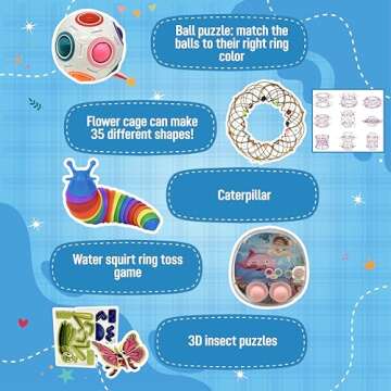 TRADER Z'S-New Travel Activity Kit for Kids, Kids and Toddlers Travel Toys, Car Road Trip Essentials...