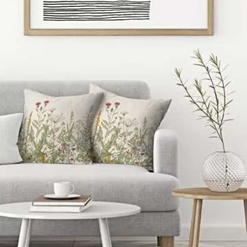 Beautiful AEIOAE Spring Flower Pillow Covers 16x16