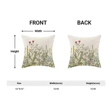 Beautiful AEIOAE Spring Flower Pillow Covers 16x16
