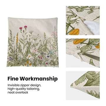 Beautiful AEIOAE Spring Flower Pillow Covers 16x16