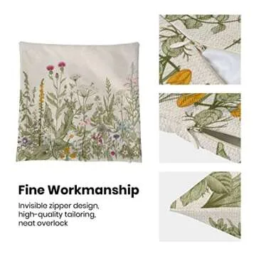 Beautiful AEIOAE Spring Flower Pillow Covers 16x16