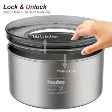 Feedoo 1Gallon Dog Water Bowl, 3.8L No Spill Water Bowl for Dogs, Stainless Steel Spill Proof Dog Bowl, No Splash Slow Drinking Bowl with No Slip Base for Slobber Stopper, Messy Drinkers[Anti Digging]