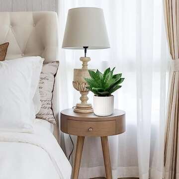 Artificial Agave Succulent Plants Faux Snake Plant Fake Succulent Agave Plant Potted in White Pot Succulent Aloe Plant for Desk Modern Office Living Room Table Shelf Home Indoor Outdoor Decor