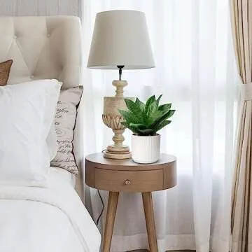 Artificial Agave Succulent Plants Faux Snake Plant Fake Succulent Agave Plant Potted in White Pot Succulent Aloe Plant for Desk Modern Office Living Room Table Shelf Home Indoor Outdoor Decor