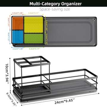 Toothbrush Holders with Water Absorbing Diatomite for Bathrooms, Electric Tooth Brush Toothpaste Holder, Kitchen Countertop Sink Caddy Sponge Organizers and Storage, Stone Drying