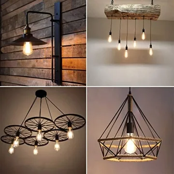 Ascher Vintage LED Edison Bulbs, High Brightness Warm White