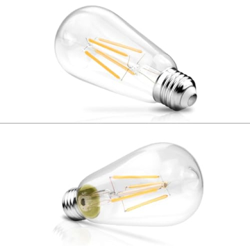 Ascher Vintage LED Edison Bulbs, High Brightness Warm White