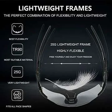 OULAIQI Cycling Sunglasses for Cycling Men Women Baseball Glasses 1 Lens