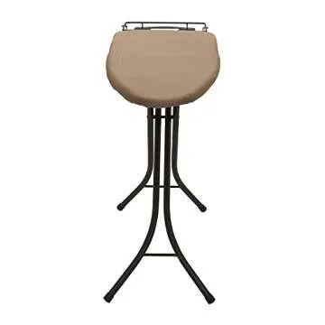 Household Essentials Mega Wide Top Ironing Board, 4-Legs, Steel Top Ironing Board with Fixed Iron Rest, FiberTech Cover and Fiber Pad, Scorch and Stain Resistant, Antique Bronze Frame