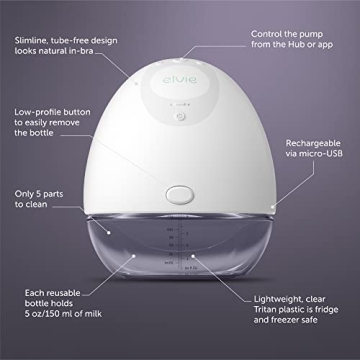 Elvie Double Wearable Breast Pump Hands-Free Quiet Discreet