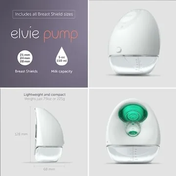Elvie Double Wearable Breast Pump Hands-Free Quiet Discreet
