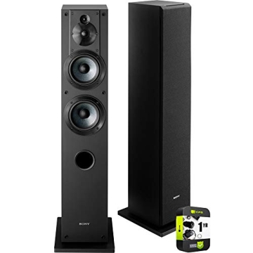 Sony 3-Way 4-Driver Bass Reflex Stereo Floor-Standing Speaker SS-CS3 Bundle with 1 YR CPS Enhanced Protection Pack