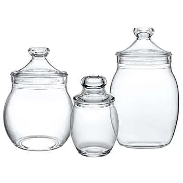 Amazing Abby Acrylic Bathroom Canisters - 3-Piece Set