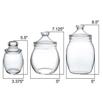 Amazing Abby Acrylic Bathroom Canisters - 3-Piece Set