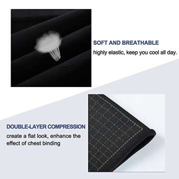 LEINIDINA Chest Binder for Transgender FTM Breathable Bra