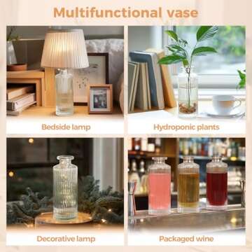 ComSaf Glass Bud Vases Set of 12, Small Bud Vase in Bulk, Mini Flower Vase for Centerpiece, Vintage Decorative Vase Set for Flowers, Wedding Reception, Christmas, Home Decor, Housewarming Gift (Clear)