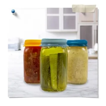 Fermentaholics Silicone Stretch Lids for Mason Jars 4 Pack