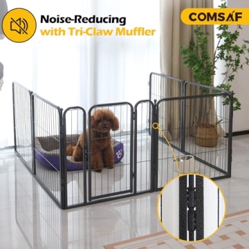 Comsaf Dog Playpen Indoor Outdoor Portable Pet Fence