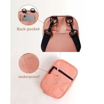 BAPHITY Crossbody Bag Sling Purses for Women Trendy, Convertible Multi Position Fanny Back Pack Sling Bag for Women Cross Body - 1.75L(Coral powder)
