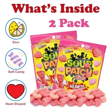 Valentine's Day Soft & Chewy Candy Hearts for Kids