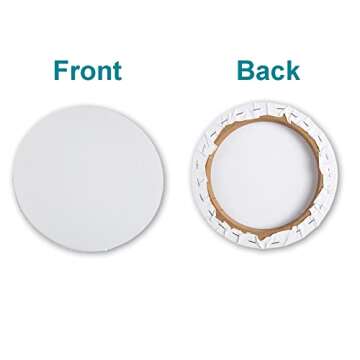 IVON 4pcs Round Canvas Set for Creative Painting Fun