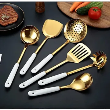 Elegant AQUAX Stainless Steel Kitchen Utensil Set with 7 Pieces