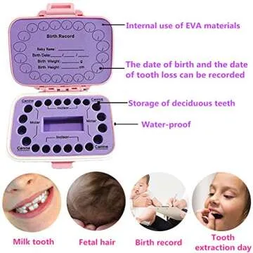 WANONEE Baby Teeth Keepsake Box for Kids Tooth Storage