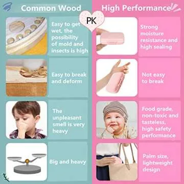 WANONEE Baby Teeth Keepsake Box for Kids Tooth Storage