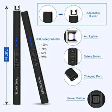 Flameless USB Arc Lighter - Windproof Candle Igniter