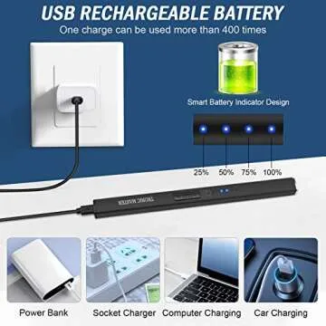 Flameless USB Arc Lighter - Windproof Candle Igniter