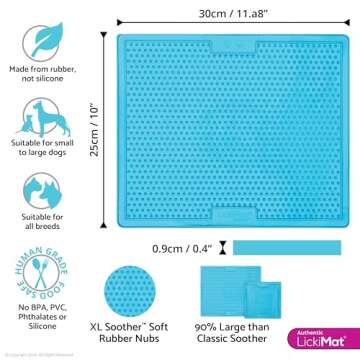 LickiMat X Large Breed Soother Dog Lick Mat Dog Calmer Slow Feeder, Anxiety Reliever Alternative to ...