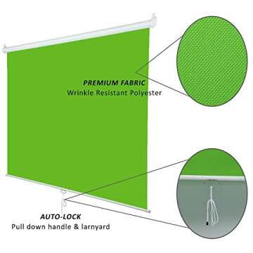 KHOMO Gear Green Screen - 84 x 84 inch Portable Backdrop