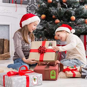 Lonbass Christmas Stickers: 120 Gift Tags & Labels for Festive Gifts