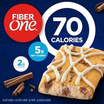 Fiber One 70 Calorie Soft-Baked Bars, Cinnamon Coffee Cake, 6 Bars, 5.34 oz